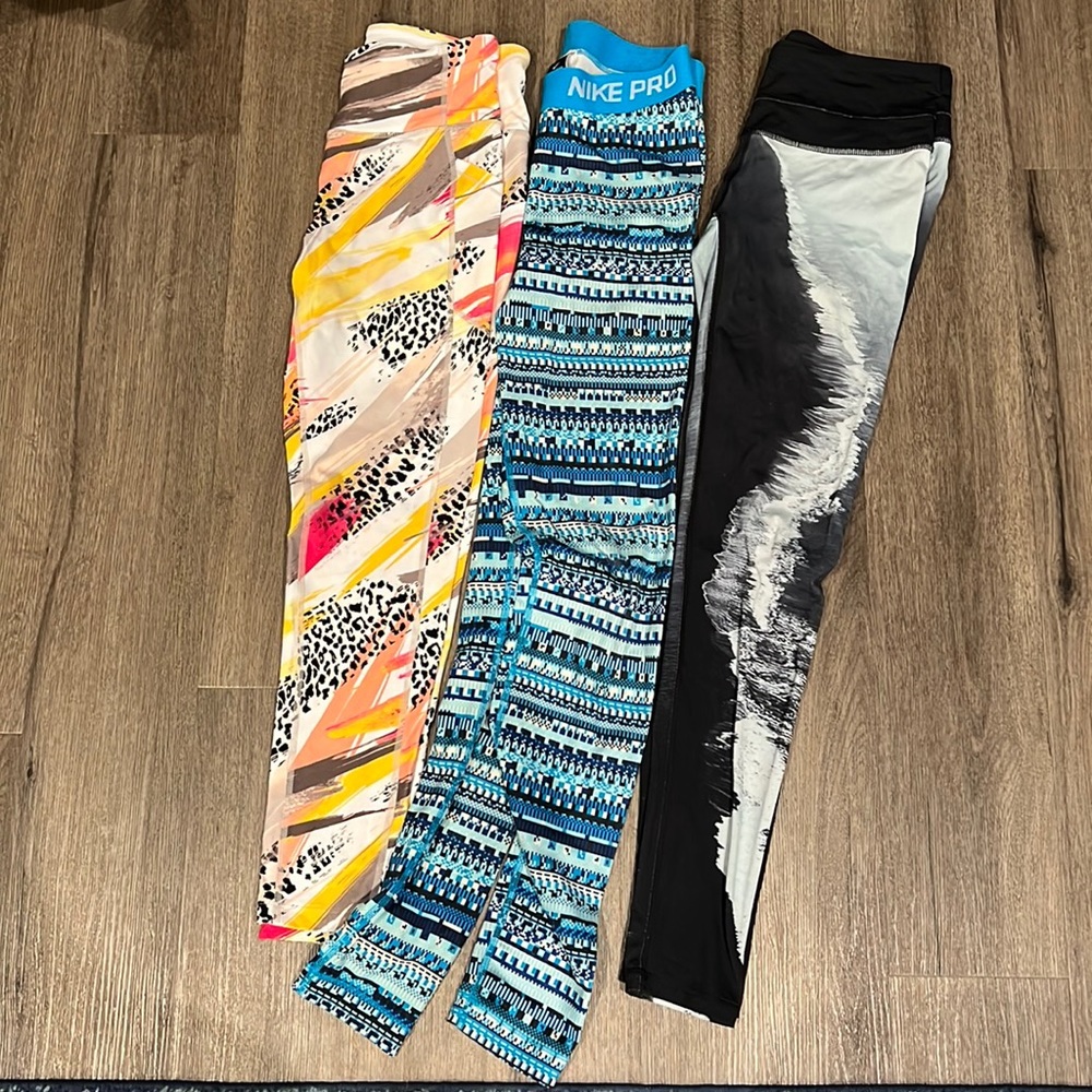 (3) Full Length Leggings-S